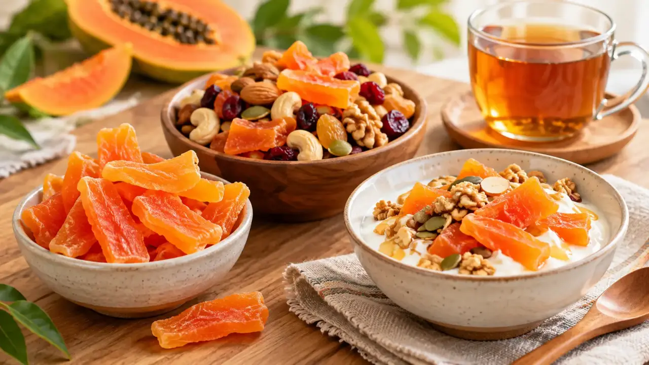 soft dried papaya