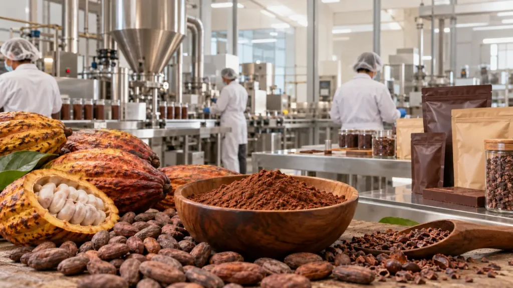 gia công bột cacao